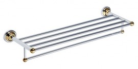 Bemeta RETRO zlato/chrom polička na ručníky 665x120x225 mm, s hrazdou   144202098